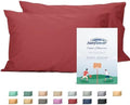 Sunflower King Pillowcases Set of 2, 100% Cotton Pillow Cases, Jester Red by SunflowerHometexUS