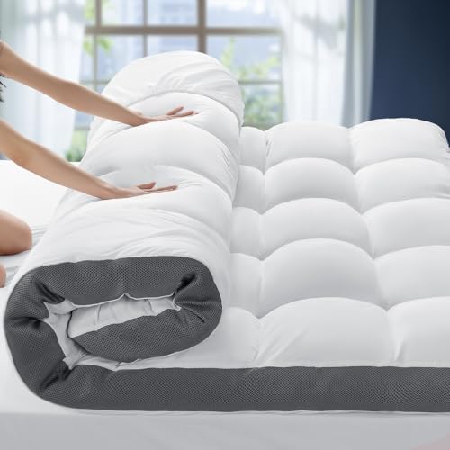 4 Inch Memory Foam Mattress Topper, Cooling Extra Thick 2000 GSM Pillow Top by Unknown