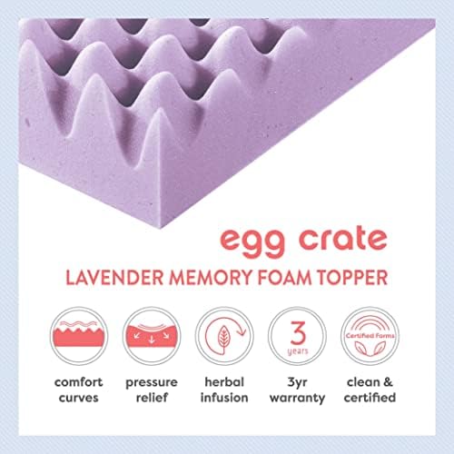 Best Price Mattress 2 Inch Egg Crate Memory Foam Mattress Topper - Image 6