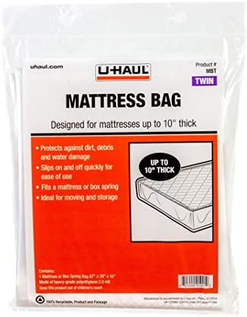 U-Haul Standard Twin Mattress Bag – Moving & Storage Cover by U-Haul
