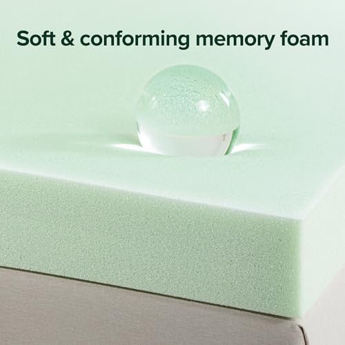 ZINUS 4 Inch Green Tea Memory Foam Mattress Topper, Pressure-Relieving Layer - Image 3