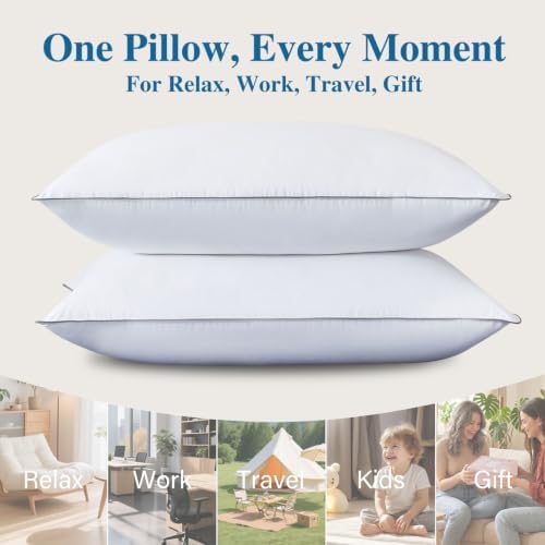 Goose Down Fiber Throw Pillow Insert Set of 2 - Image 7