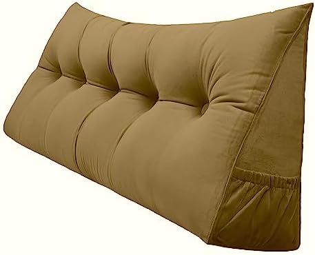 Peachwell Handmade Headboard Pillow-Queen Wedge Triangular Large Bolster by PEACHWELL