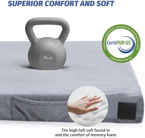 CYMULA Memory Foam Camping Mattress Pad, Sleeping Mat, Portable Roll Up Mattress - Image 4