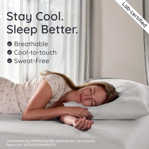 Bambaw 100% Viscose Derived from Bamboo Pillowcase King Size – Set of 2 Cooling - Image 3