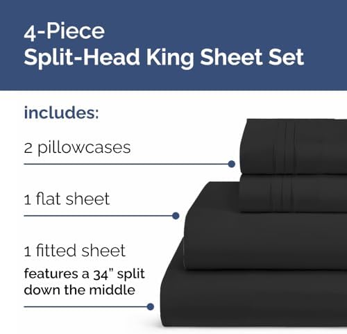 Flex Top Split Head King 4 Piece Sheet Set - Image 3