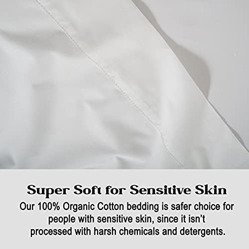 LANE LINEN Queen Sheets 100% Organic Cotton 8pc Percale Cooling - Image 7