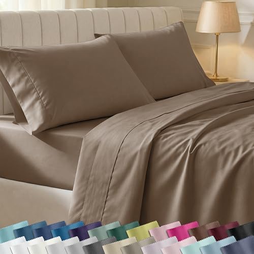 California Design Den Soft 100% Cotton Sateen Cal King Bed Sheets Set by CaliforniaDesignDen