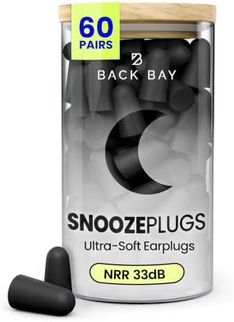 Back Bay Audio SnoozePlugs Ultra Soft Foam Earplugs by BackBayAudio