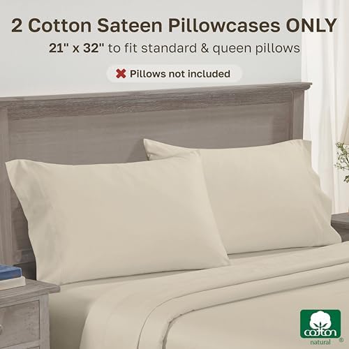 California Design Den 600 TC Set of 2 Queen-Size Pillow Cases - Image 3