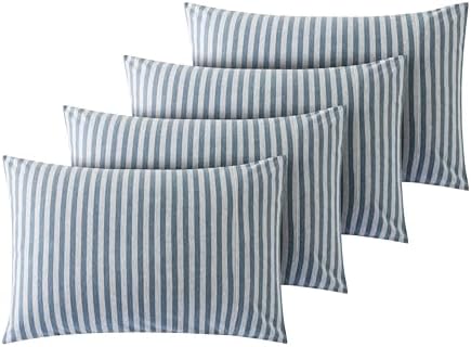 H HOUSEHOLD 100% Jersey Knit Cotton Queen Size Pillowcases Set of 4, Super Soft by HHOUSEHOLD