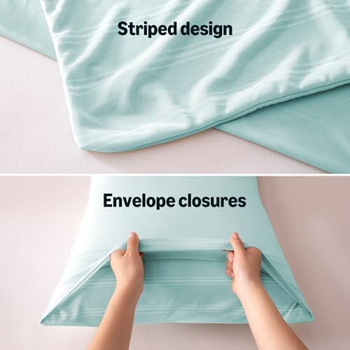 Amazon Basics Stripe Cooling Pillow Cases - Image 4