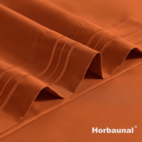Horbaunal Microfiber Pillowcases Standard Size, Burnt Orange, 2 Pack - Image 7