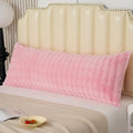 Fluffy Faux Fur Body Pillowcase, Luxury Bubble Waffle Carved Plush Long Size by Uhamho