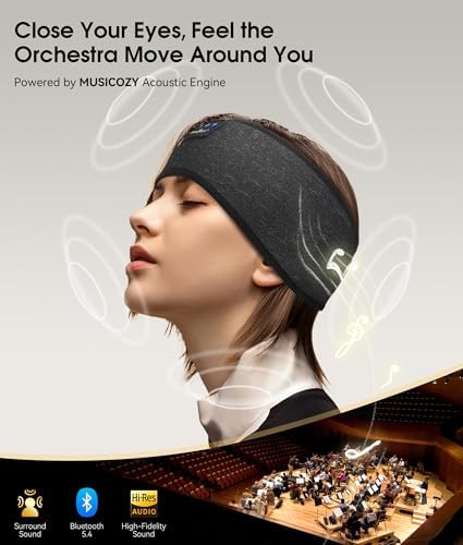 MUSICOZY Bluetooth 5.4 Sleep Headphones Headband Sports Wireless Audio - Image 4