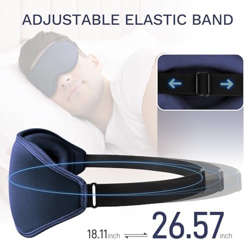 99% Fully Block Out Light Eye Sleep Mask, 3D Deep Contoured Eyes Cover Zero - Image 6