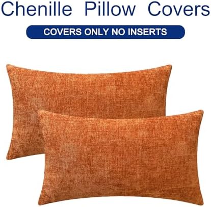 CaliTime Fall Decorative Throw Pillow Covers 26 X 16 Inches Burnt Orange - Image 6