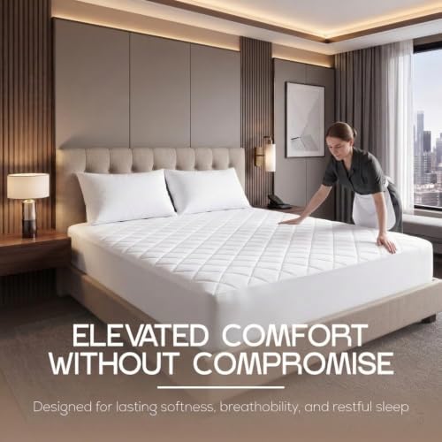 Bulk 9-Pack King Hotel Quilted Mattress Pad - Image 5