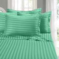 Elegant Comfort 4-Piece Damask Stripe Sheet Set, Paradise Teal by ELEGANTCOMFORT