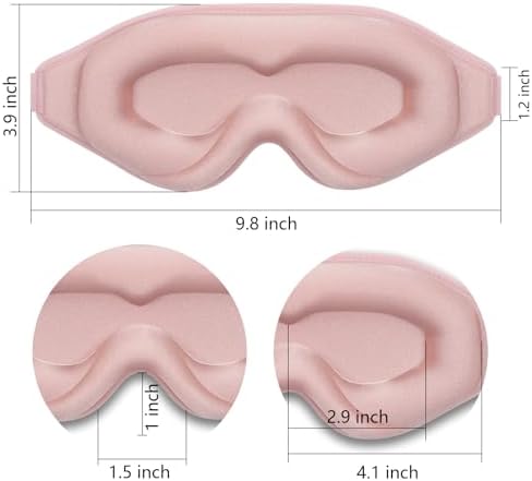 Sleep Mask 3D Eye Mask for Sleeping 100% Light Blocking Eye Covers - Image 7