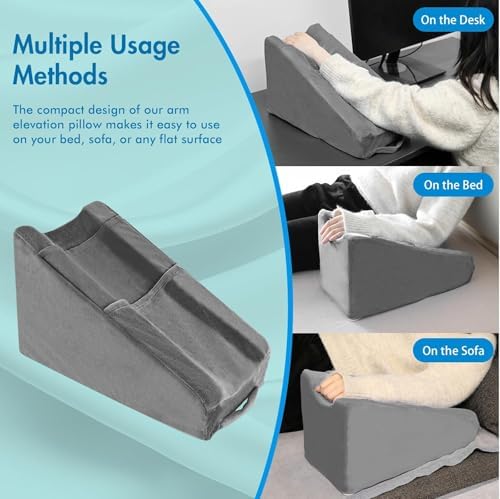 Arm Elevation Pillow with 2 Pockets, Arm Wedge Elevation Pillow Excellent - Image 6
