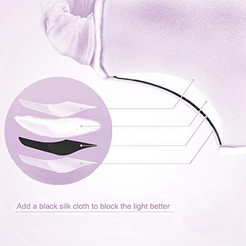 Silk Eye Mask for Sleeping Lavender Sleep Mask for Men Women, Soft Eye - Image 6