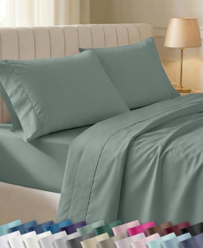 California Design Den 100% Cotton Sateen Queen Size Sheet Set by CaliforniaDesignDen
