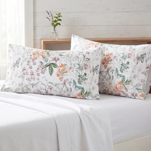 Bedorm Queen Size Pillow Cases Set 100% Cotton Pillow Covers 2 Pieces Yellow - Image 7