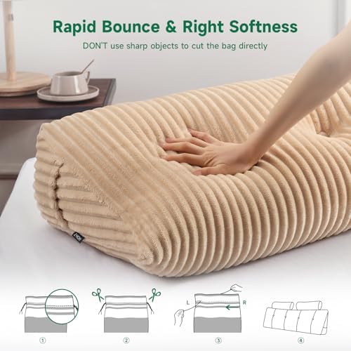 Z-hom Headboard Pillow, Wedge Backrest Cushion, King Size, ONE Roll Pillow - Image 2