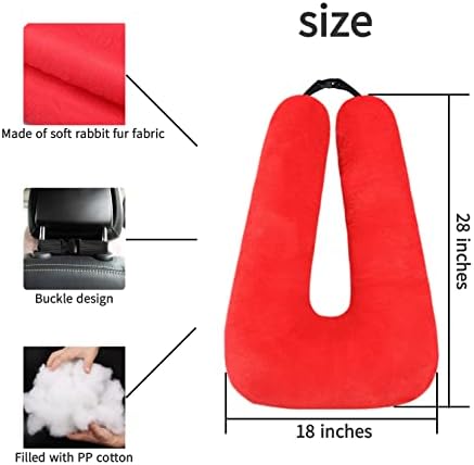 FHSGGP Travel Pillow Car Pillow Kid Car Sleeping Red - Image 3