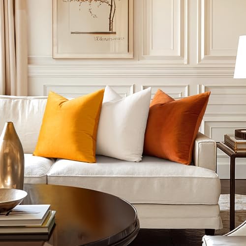 MIULEE Velvet Throw Pillow Covers 18x18 Inch Pack of 2 Pure White - Image 2