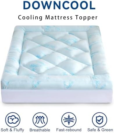 DOWNCOOL 5 Inch Cooling Full Mattress Topper, Bamboo Viscose Air Layer | Ultra - Image 2