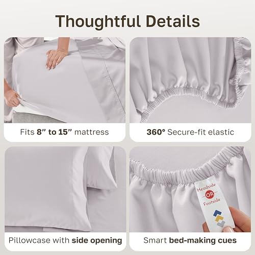 California Design Den 600 Thread Count Twin Bedsheets Set - Image 4