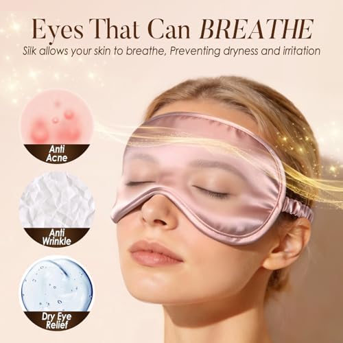 LULUSILK 100% Mulberry Silk Sleep Eye Mask - Image 5