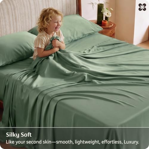 Bedsure PureWoven 100% Viscose Derived from Bamboo, King Size Sheets Set - Image 5