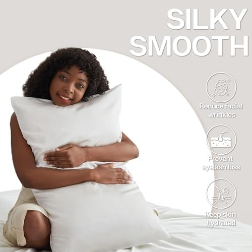 MR&HM Satin Pillowcase 2 Pack, King Size 20"x36" - Image 3