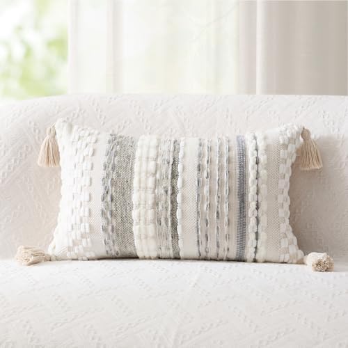 Kevin Textile Boho Tufted 14x20 Inch Lumbar Pillow Cover 1 Pack - Image 5