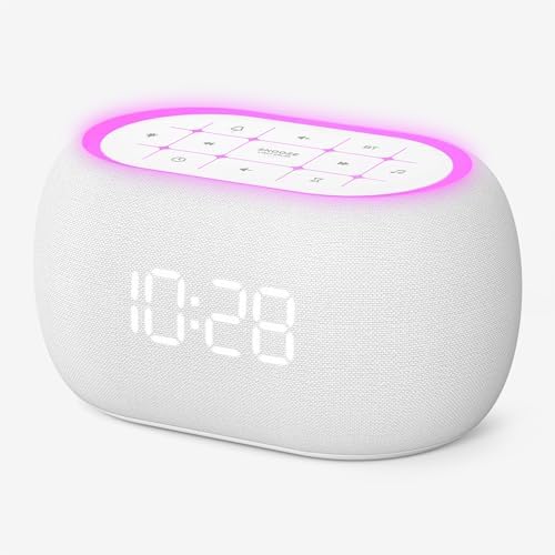 ANJANK White Noise Sound Machine Alarm Clock by ANJANK