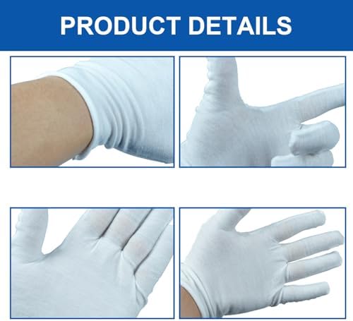 6 Pairs Cotton Gloves for Dry Hands Sleeping, Soft Sleep Gloves for Eczema - Image 3