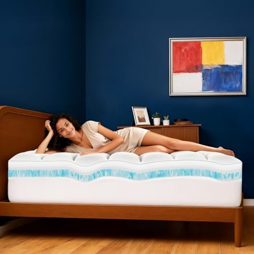 Queen Size Dual Layer 4 Inch Memory Foam Mattress Topper - Image 4