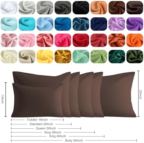 Queen Pillow Cases, 2 Pack, 20x30 in, Microfiber, Dark Brown - Image 6
