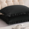Ruffled Standard Pillow Shams, 2 Pack, 20x26 Inches by Aerlomi
