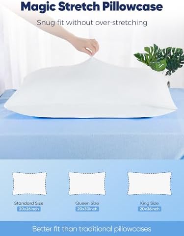 Avolare Cooling Pillow Cases for Hot Sleepers Queen Size Set of 2 - Image 6