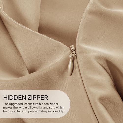 INFIIXSO Silk Pillow Cases King Size Set of 2, Hidden Zipper - Image 5