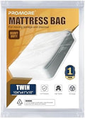 Plastic Mattress Bag for Moving, Twin/Twin XL Size, 3 Mil Thick by PROMORE