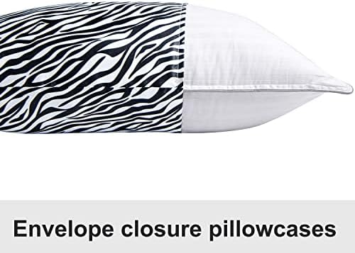 NTBAY Standard Satin Zebra Printed Pillowcases - Image 4