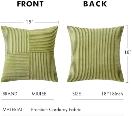 MIULEE Green Decorative Throw Pillow Covers - Image 6