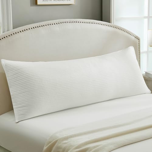 Quilted Body Pillow Cover, Striped Long Size 21"x54" Body Pillowcase 1PC Soft by Uhamho