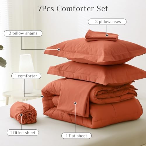 JOLLYVOGUE California King Comforter Set, Ultra-Soft Bed in a Bag Cal King Size - Image 5