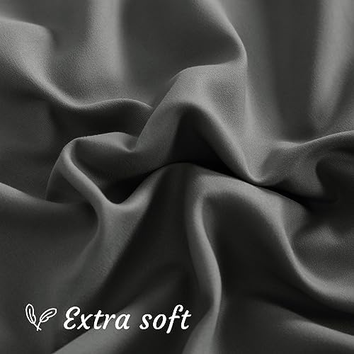 NTBAY Queen Microfiber Pillowcases, Dark Grey - Image 5